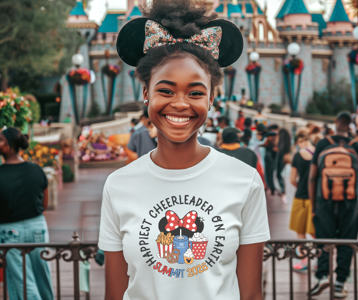 Happiest Cheerleader on Earth 2026, Summit inspired tee