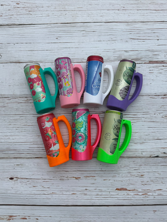 12oz Skinny Can Holder with Handle, 3D printed
