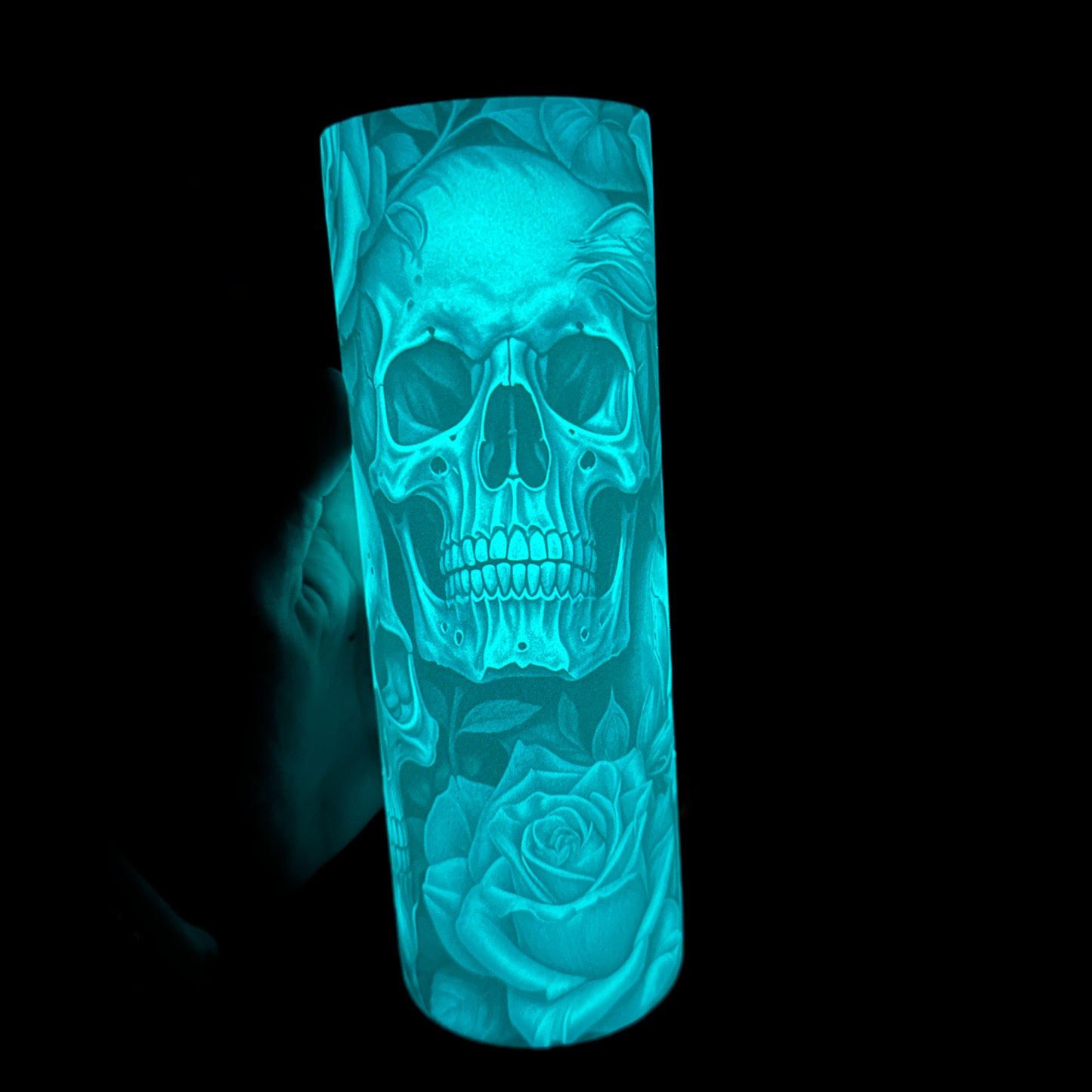 Skull Glow in the Dark Sublimation Tumbler, 20oz