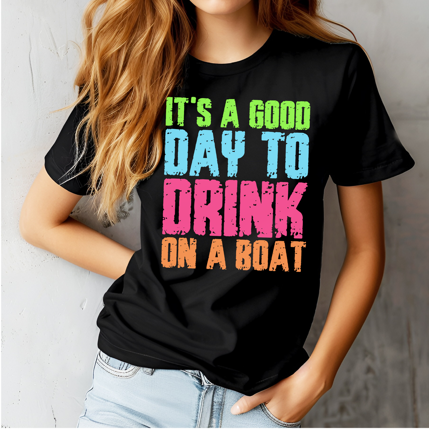 It's a good day to drink on a boat, Tee