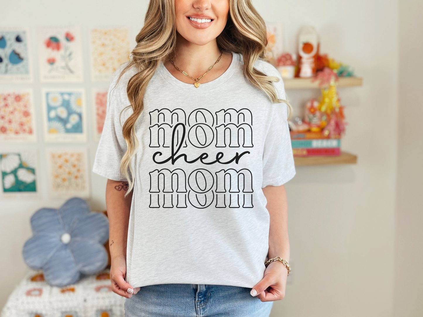 Cheer Mom Stacked Tee