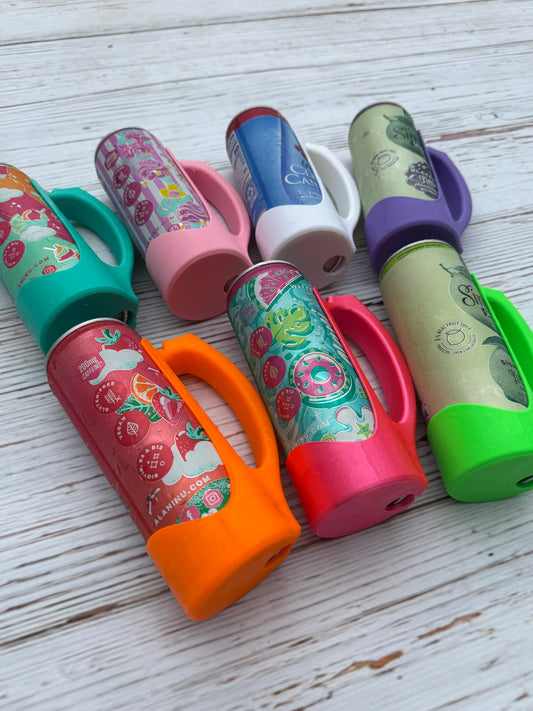 12oz Skinny Can Holder with Handle, 3D printed