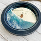 11" Ocean themed Navy Mirror