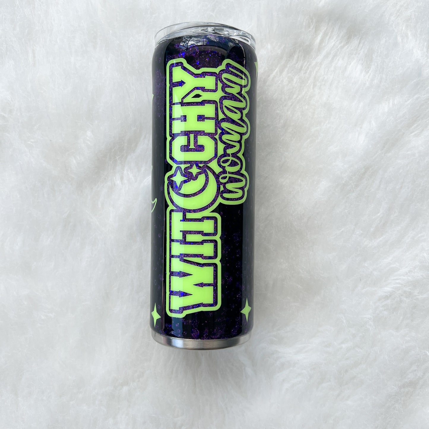 Witchy Woman Epoxy Tumbler, 20oz GLOW IN THE DARK!