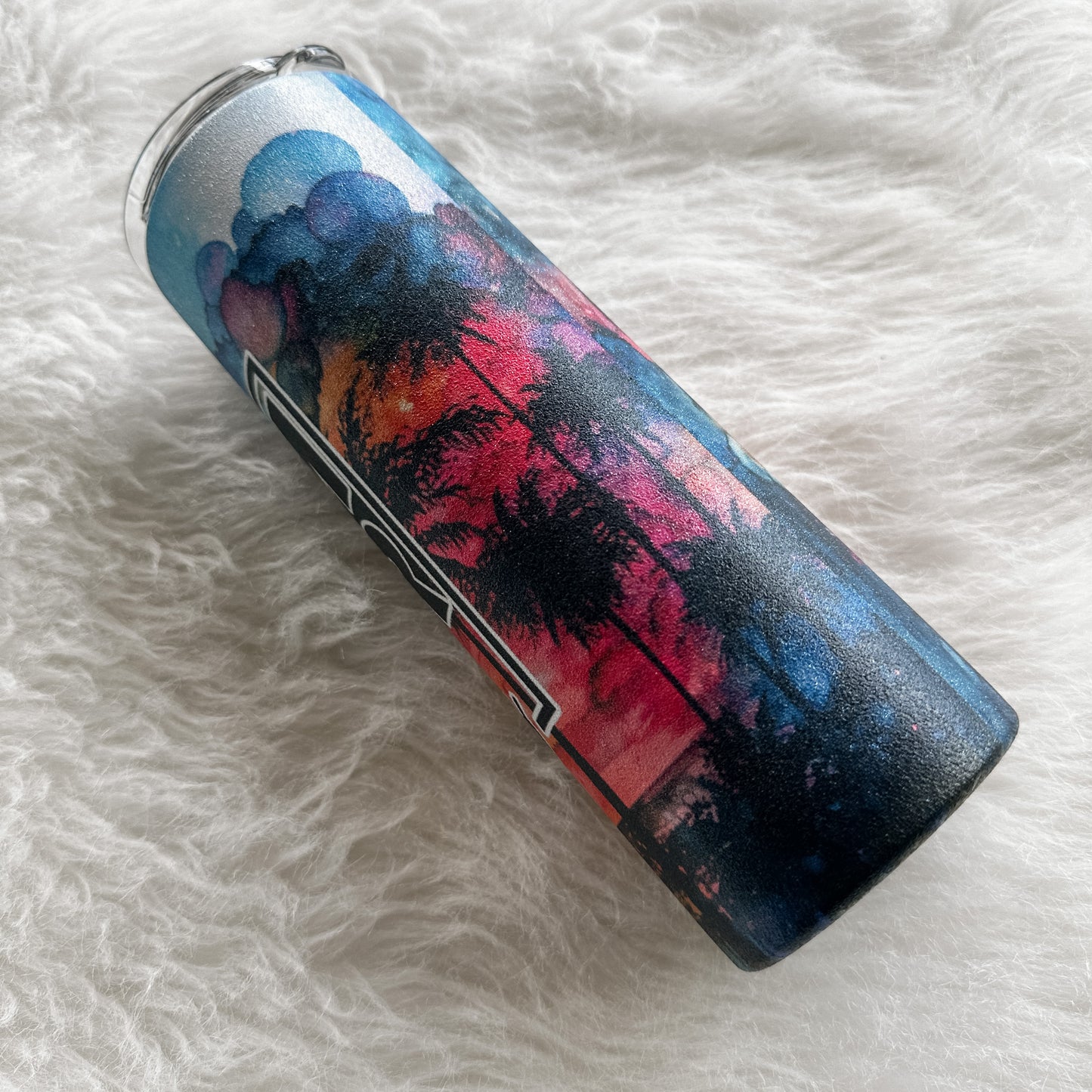 Summer Vibes 20oz, Sublimation Tumbler, Glitter