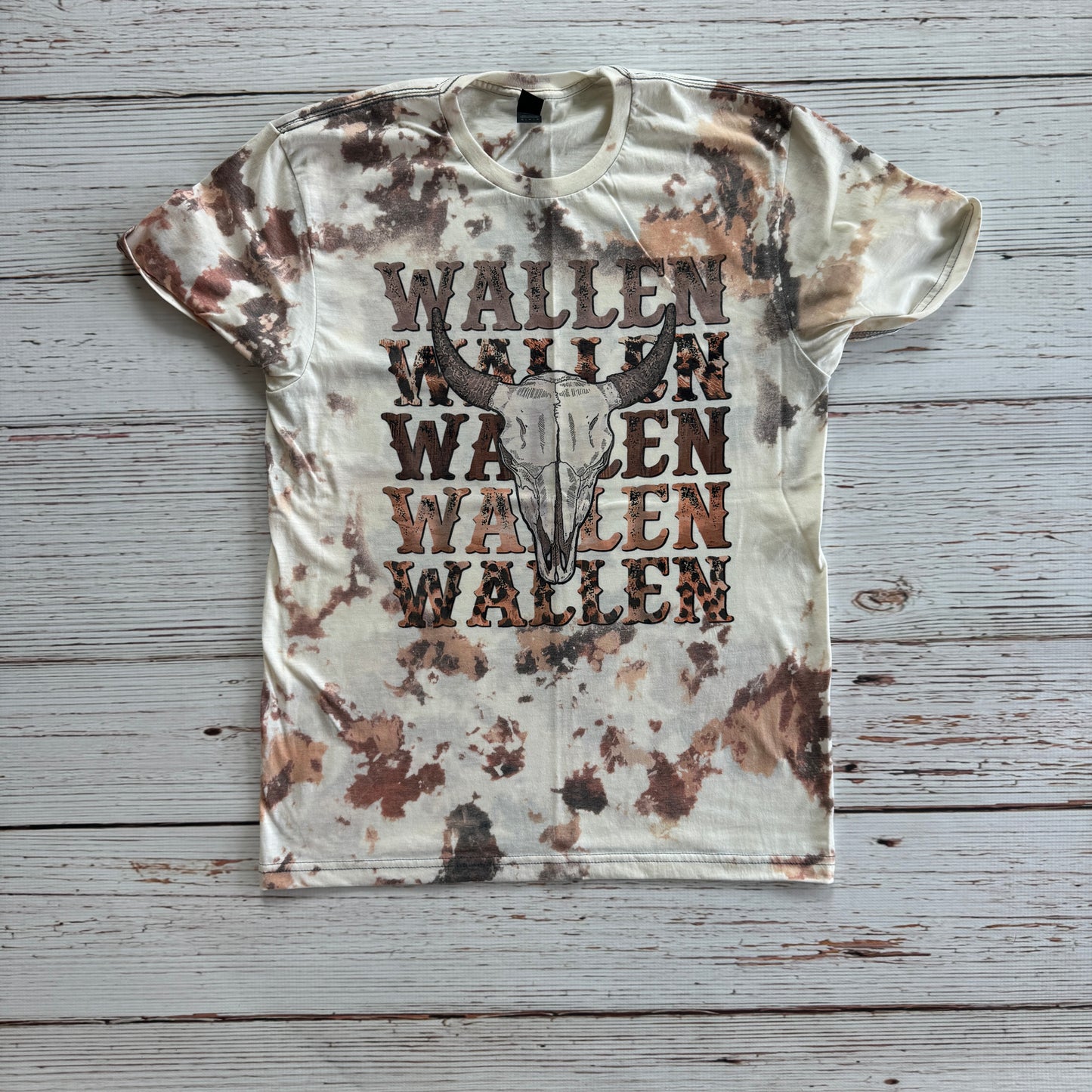 Country Cowhide Bleached Tee