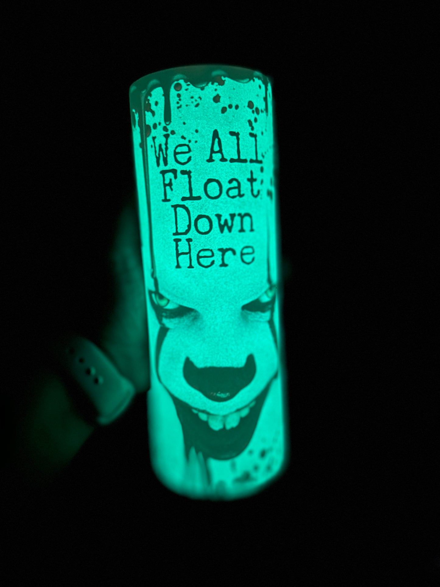 We All Float Down Here Sublimated Glow in the Dark Tumbler, 20oz