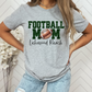 Football Mom LWR, Green FAUX Sequin tee