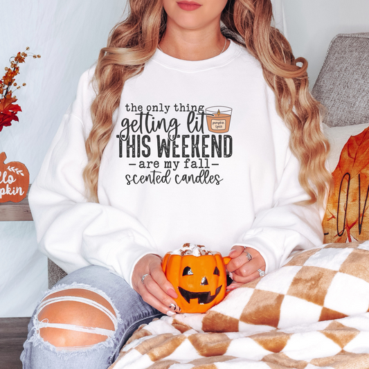 Fall Scented Candles Getting Lit Crewneck Sweatshirt