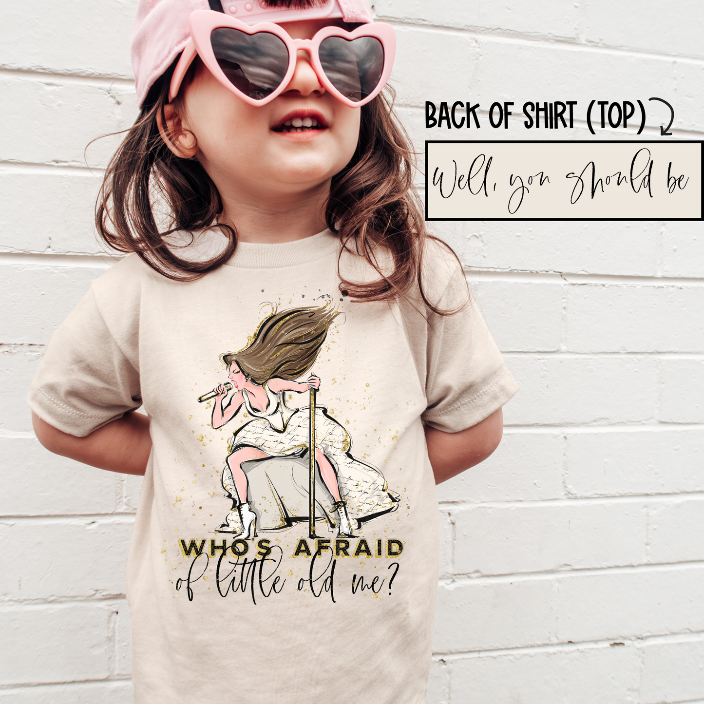 Who's Afraid Of Little Old Me, Front/Back Kids Tee