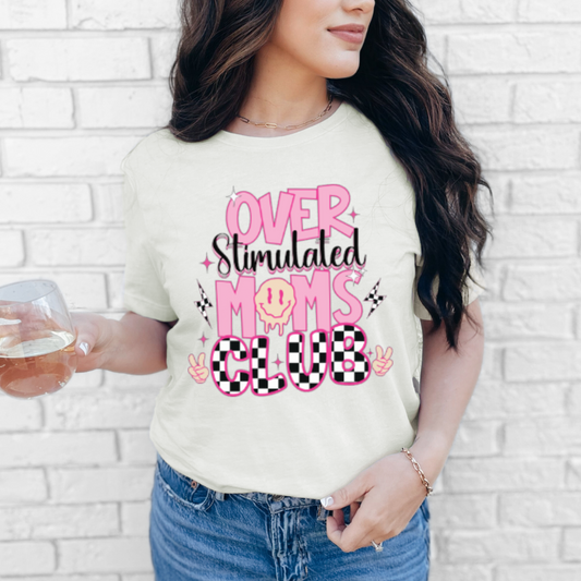 Overstimulated Moms Club, Retro Tee