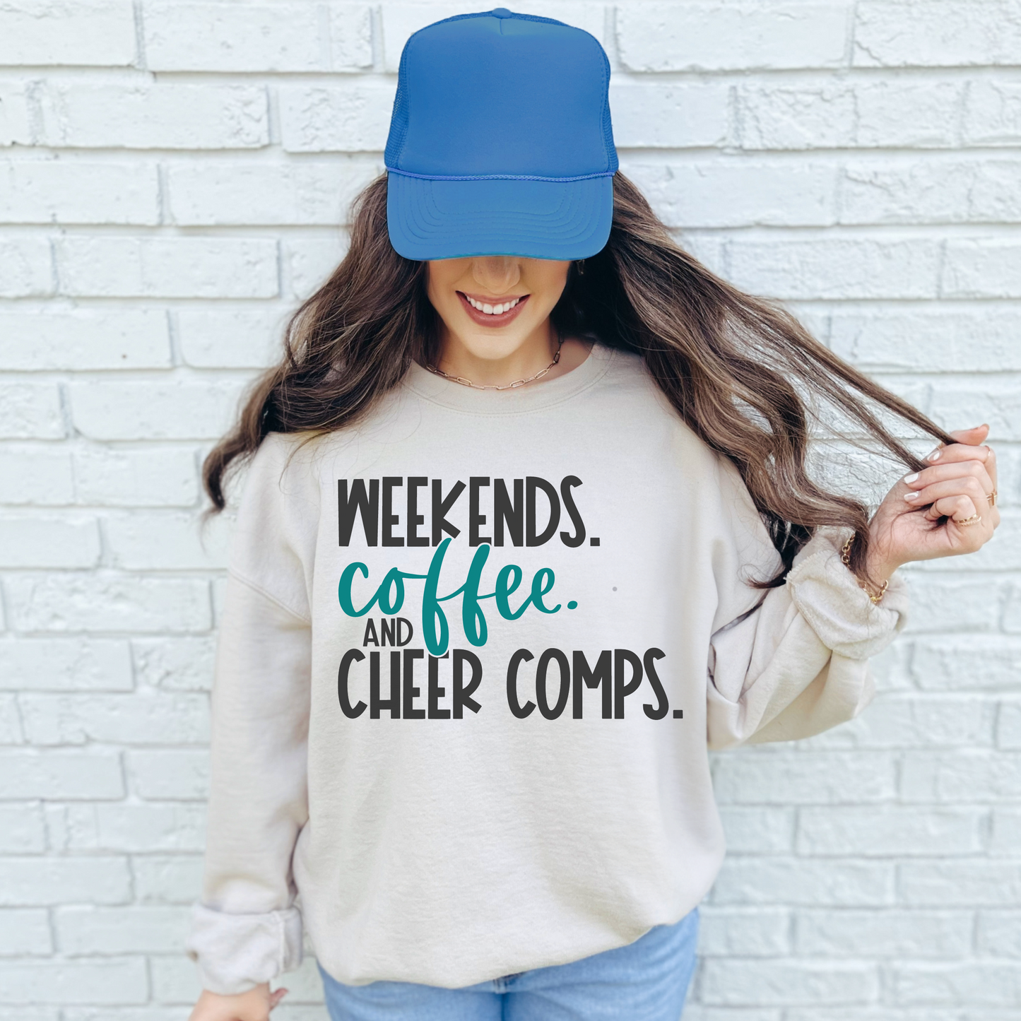 Weekends, Coffee, and Cheer Comps, Crewneck